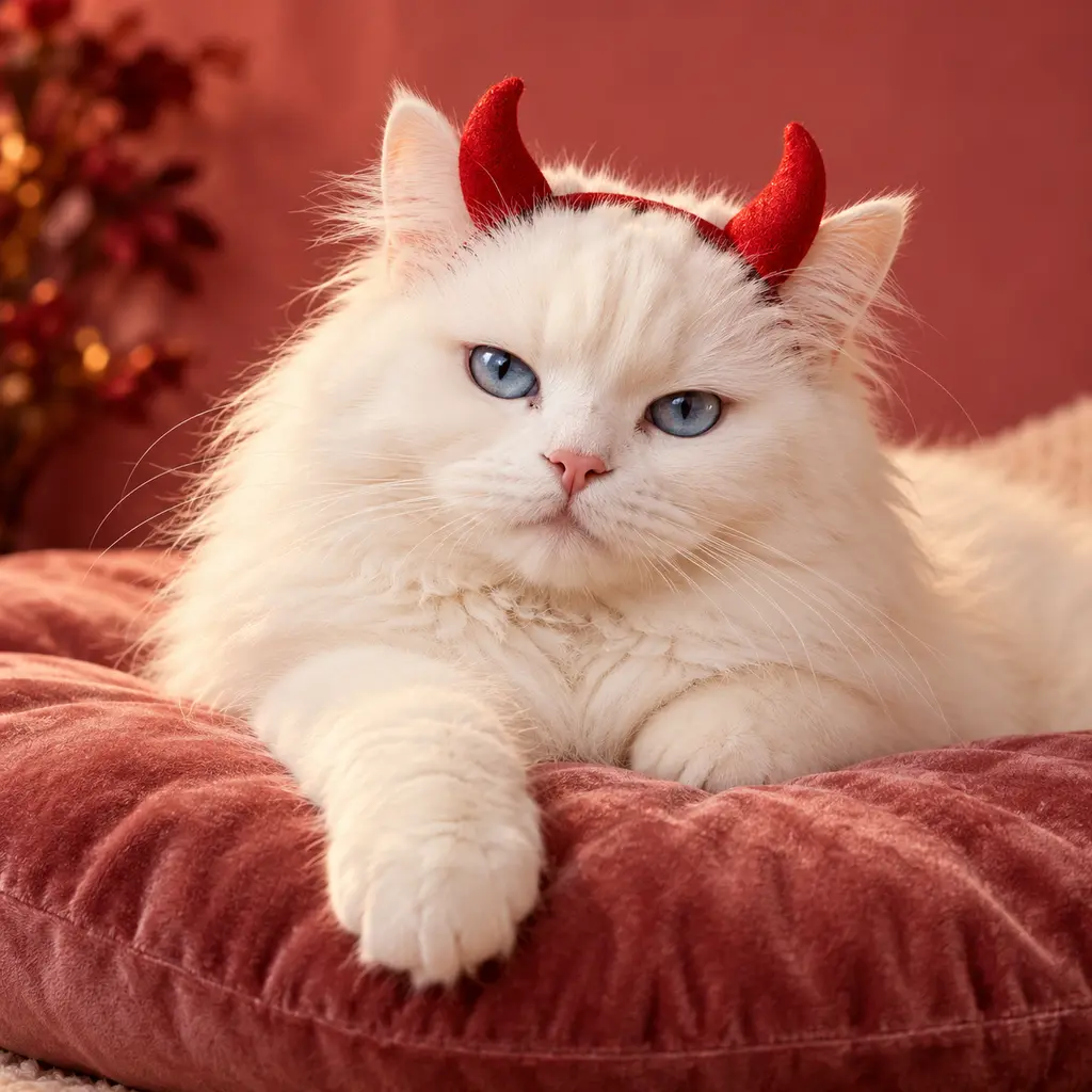 Devil Horns pet portrait